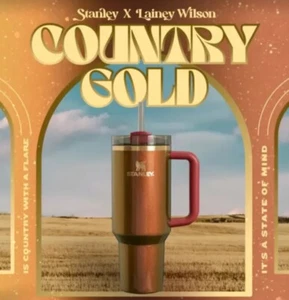 Stanley x Lainey Wilson Country Gold Quencher Tumbler H2.0 40OZ PREORDER - Picture 1 of 3