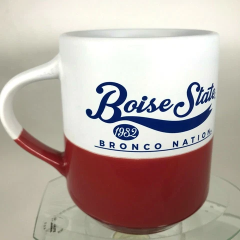 Boise State Mug College NCAA Bronco Nation 1932  Red & White Souvenir Cup C21 Cover