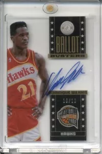 2013-14 Panini Totally Certified DOMINIQUE WILKINS #BB-DW Signed HOF Card /10 SP - Picture 1 of 2