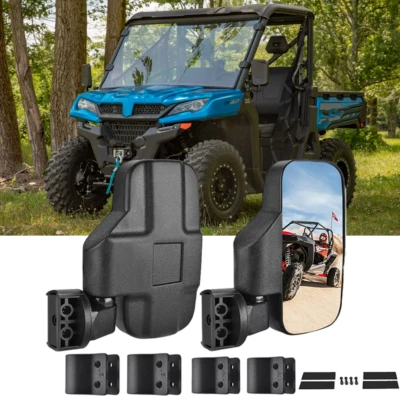 2x UTV Rear View Side Mirrors For Kawasaki Mule PRO FX FXT DX DXT PRO-MX Teryx - Image 1 of 4