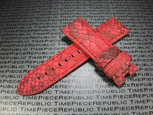 24 mm PANERAI Pam 1950 Pythonhaut Lederband rotes Band Faltschließe X1 RE - Bild 1 von 6