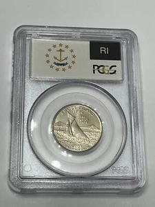 2001-P Washington Quarter 25C - Rhode Island PCGS MS66 - Picture 1 of 2