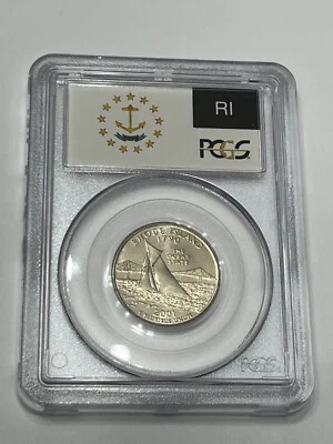 2001-P Washington Quarter 25C - Rhode Island PCGS MS66 - Image 1 of 2