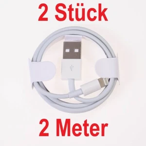 2x 2m Piezas Cable de Carga para iPhone 7 8 X XR XS 11 12 13 14 Pro Max iPad para Apple✅ - Imagen 1 de 8