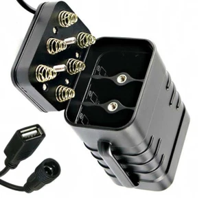 Battery Pack Case For Bicycle Bike Lamp Battery Holder 8.4V 6x 18650 AH9 Black - Picture 1 of 8