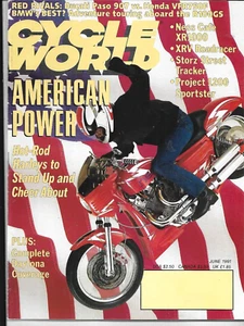 Cycle World Magazine June 1991- BMW R100GS, Honda VFR750F, Ducati 907 - Imagen 1 de 2