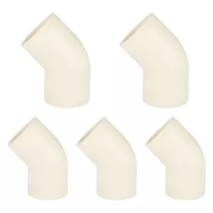 Paquete de 5 enchufes EFIELD 1/2" deslizantes x 1/2" codo 45°, accesorios CTS CPVC - Imagen 1 de 6