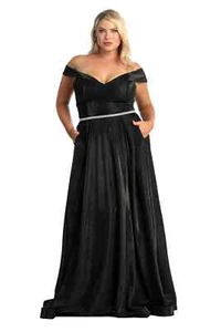 Womens Dresses For Prom Evening Formal Long Off The Shoulder A-Line Plus Size - Picture 1 of 15