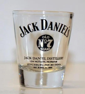 Vaso de chupito JACK DANIEL'S ANTIGUO Nº7 GRAN destilería jack daniel's (claro y negro) - Imagen 1 de 3