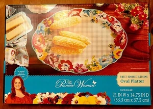 Plato ovalado raro de flores románticas dulces de The Pioneer para mujer - Imagen 1 de 3