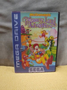 J6S OFFERS COMBINE SEGA MEGADRIVE CART + REPRO COVER BOX MCDONALDS TREASURE LAND - Picture 1 of 13