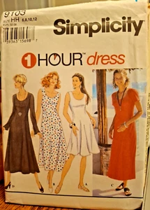 Simplicity Sewing Pattern 9103 Womens Dress Size P 12,14,16 Scoop Neckline Uncut - Picture 1 of 2
