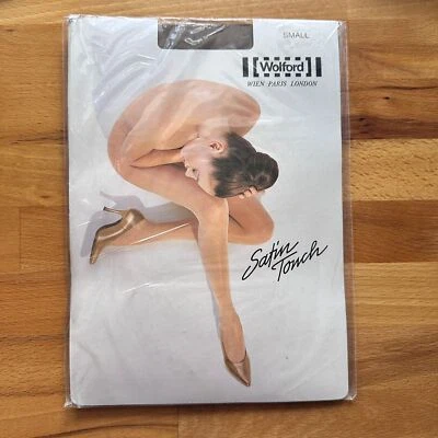 Wolford Satin Touch Transparent with Sheer Color Taupe Tights Size S - Image 1 of 3