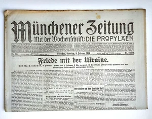 Münchner Zeitung Nr. 39 Friede mit der Ukraine 1918 - Bild 1 von 1