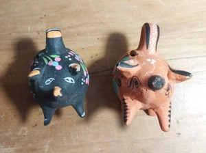 Salvadanaio Messico ceramica argilla vintage arte popolare dipinto a mano miniatura - Foto 1 di 7