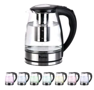 KTAXON ~ 1.8 Liter Glass Electric Kettle ~ LED Light ~ Water Heater ~ Coffee Pot - Picture 1 of 7
