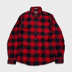 Eddie Bauer Shirt Mens Small Red Checkered Plaid Flannel Classic Fit Button Up - Picture 1 of 8