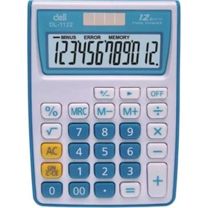 Deli Portable Calculator 12 Digit Blue - Picture 1 of 1