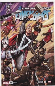 Avengers  #37 Variant Signed by Mark Brooks Fortnite Wraparound Cover 2020 w/COA - Imagen 1 de 3