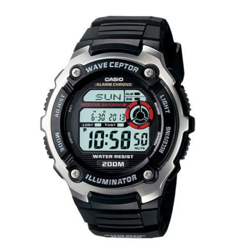 CASIO WV200A-1AV Digital Atomic Wave Ceptor 44m Watch CHRONO WR 200M BATTERY