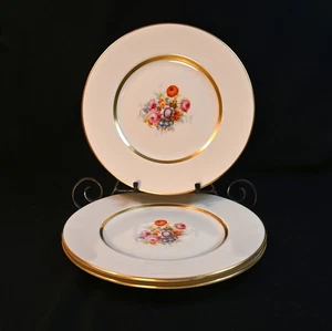 Tatler 3 Platos de Cena 10.25" Imagen Floral A Oro 1940-1953 Expressly for Belk's - Imagen 1 de 14