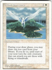 Island Sanctuary R Fourth Edition 4ED Normal MTG MP - Picture 1 of 2