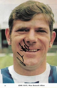 WEST BROM & SCUNTHORPE: JOHN KAYE SIGNED 11x7 BOOK/ANNUAL PICTURE+COA - Picture 1 of 1