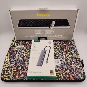 Pakiet etui na laptopa Heyday 15" | zawiera klawiaturę bezprzewodową + multimedia USB-C - Zdjęcie 1 z 6