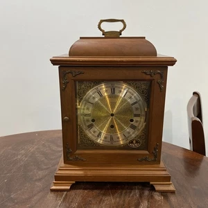 Hamilton Wood Bracket Clock Case Empty 11 5/8” x 6 1/2” x 15 1/4” Walnut - Picture 1 of 24