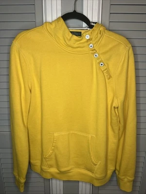 LRL Lauren Jean Co Mujer Amarillo Manga Larga Sudadera con Capucha Canguro Bolsillo Talla L Foto 1 de 4