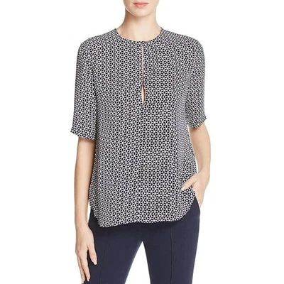 Theory Women's Antazie Tile Geo Top Silk Size P XS - Image 1 of 4