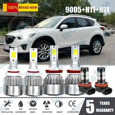 Kit de 6 bombillas LED haz alto/bajo + luz antiniebla LED para mazda CX-5 2013-2016 Foto 1 de 4