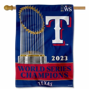 MLB Texas Rangers 2023 World Champions House Flag - Picture 1 of 3