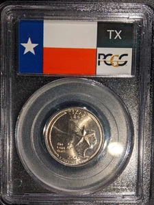 2004-p PCGS MS-68 Texas TX Washington State Quarter Flag Holder Pop ~100 - Picture 1 of 2