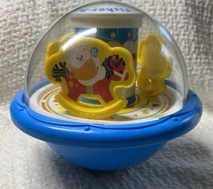 Vintage 1991 Fisher Price Roly Poly Chime Ball 1155 Schaukelpferd Reiten Bären - Bild 1 von 7