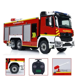 1/14 RC Fire Vehicles 6*4 Metal Chassis Radio Control Fire Fighting Truck Motor - Picture 1 of 22