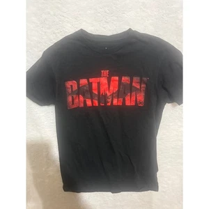 The Batman Movie T-Shirt DC Comics Black Red Graphic Tee Small Kids - Picture 1 of 5