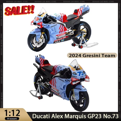 In Stock 1:12 Ducati Alex Marquis GP23 2024 Gresini Team No.73 Motorcycle Alloy - Image 1 of 4