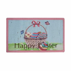 Happy Easter Welcome Door Mat Outdoor Indoor Doormat 29''x17'' - Picture 1 of 4