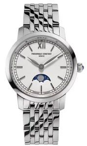 Reloj para mujer Frédérique Constant FC-206SW1S6B delgado fase lunar esfera blanca - Imagen 1 de 8