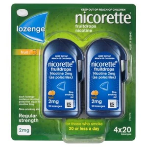 NICORETTE COOLDROPS FRUIT 2MG 80 LOZENGES - Picture 1 of 2
