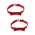  2 Pc Christmas Dog with Bells Pet Collar Collers Detachable