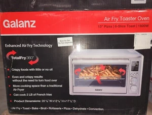 Galanz GT 12SSDAN18 Air Fry Toaster Oven 1800W Digital Fry and Rotisserie Combo - Picture 1 of 4