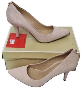 MICHAEL KORS Mk Flex Mid Pump Rosa Gamuza Sin cordones Tacones Altos Damas EU 40 UK 7 - Imagen 1 de 9