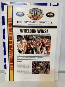 2011 DAN WHELDON Indy Daily Chronicle Poster 100th Indy Winner 12" x 18" - Picture 1 of 3