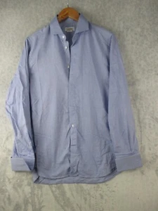 Cartier Shirt Men Size 40 Long Sleeve Button Up Blue - Picture 1 of 13