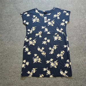 J Jill Dress Womens Size XL Blue Floral Sheath Stretch Wearever Capsule Career - Picture 1 of 12