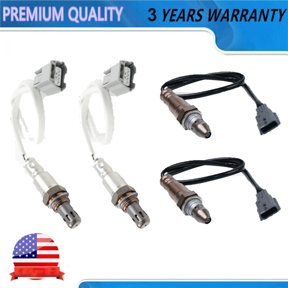 Paquete de 4 sensores de oxígeno aguas arriba y aguas abajo O2 02 para Infiniti Q50 2014-2017 3,5 L V6  Foto 1 de 4