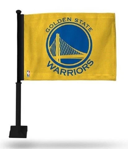 NBA Golden State Warriors Silk Screen Print Car Flag ( Yellow ) Cover