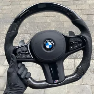 Volante deportivo LED G20 M3 serie 3 con calefacción de fibra de carbono real personalizado - Imagen 1 de 9